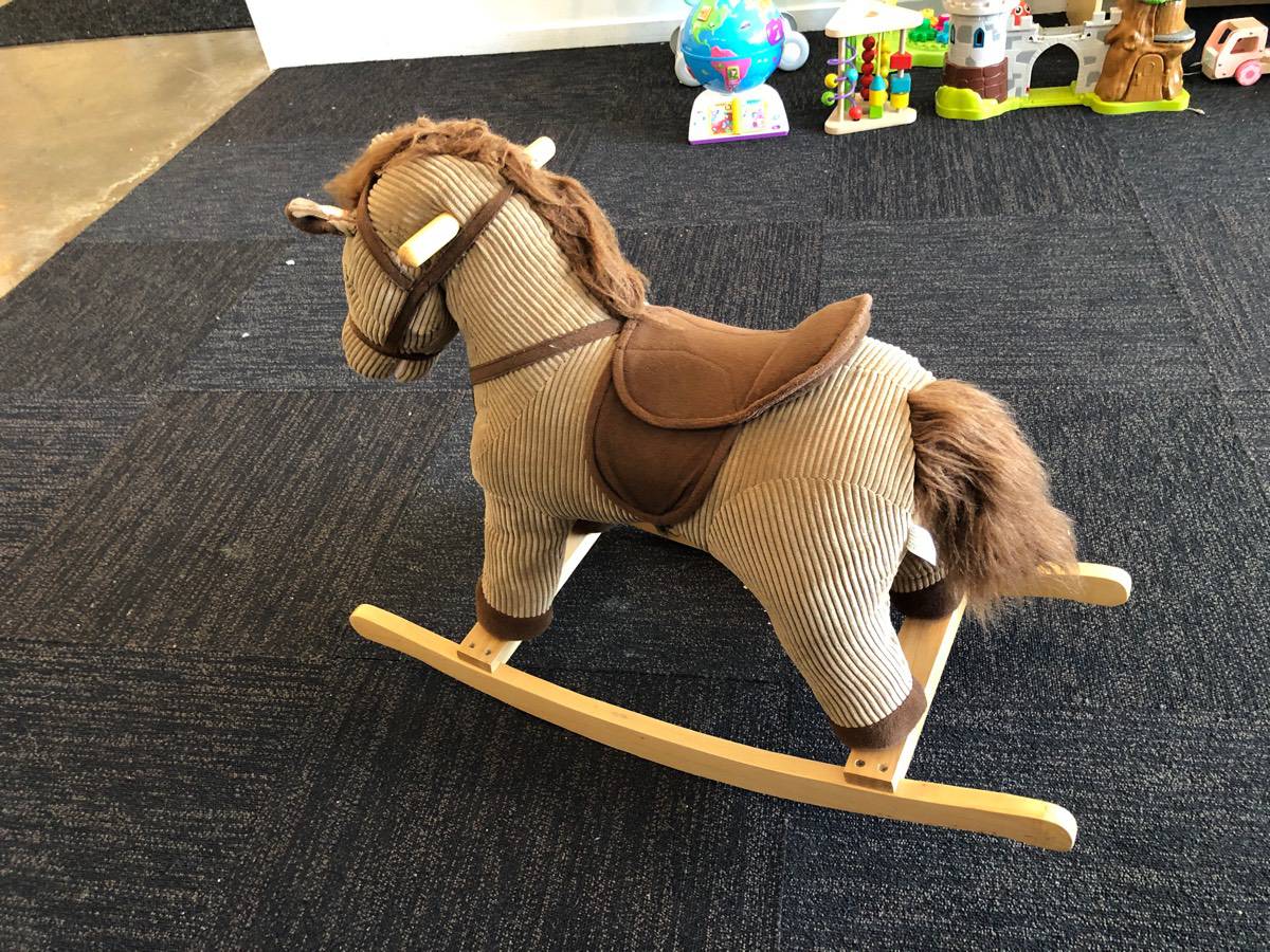 Corduroy rocking sales horse