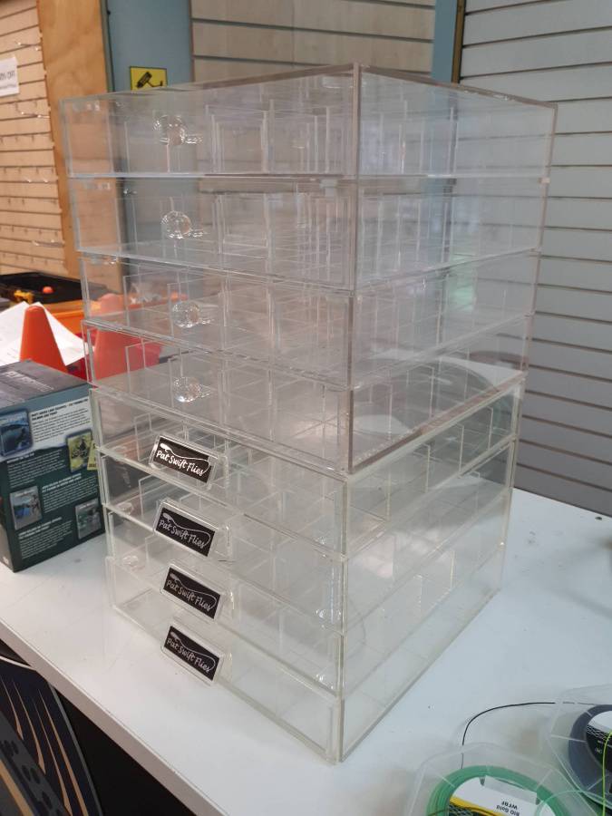 Clear Perspex Fly Fishing Storage Drawers