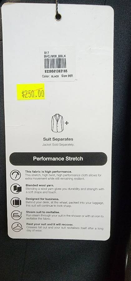 96r deals suit size