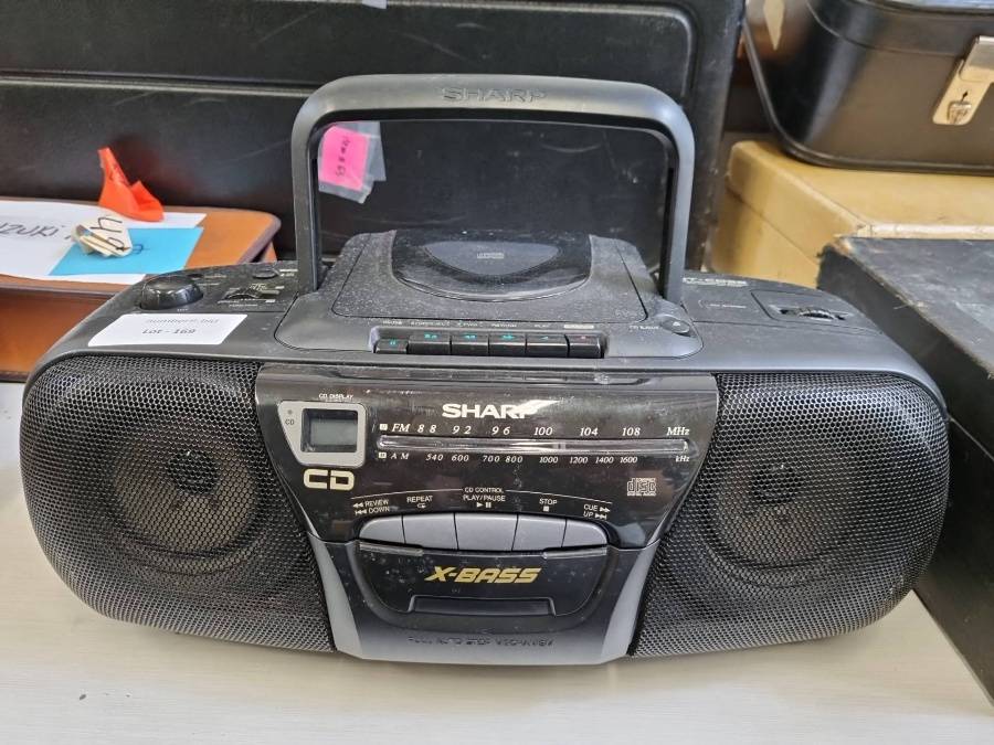 Sharp Portable CD Player With Cassette | number8.bid