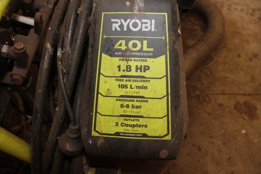 Ryobi airwave 40l 2025 1.8 hp air compressor